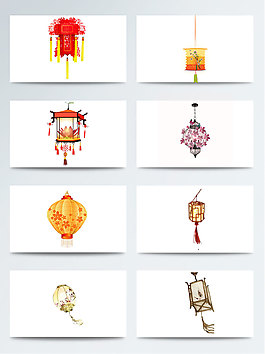 中國風(fēng)古典燈籠素材