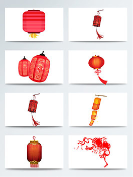 红色喜庆灯笼素材