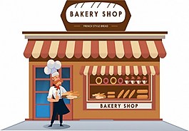 食品面包店ai矢量素材下載