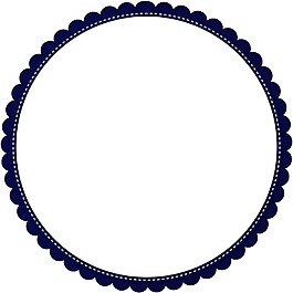 卡通藍色圓環(huán)png元素