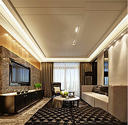 時(shí)尚混搭風(fēng)格兩室兩廳簡(jiǎn)約裝修圖片