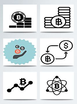 線稿比特幣轉(zhuǎn)換黑色圖案
