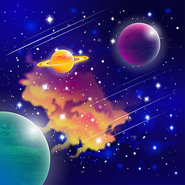 矢量夢幻宇宙背景
