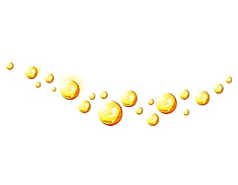 金色水珠插畫(huà)png元素