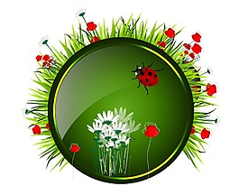 綠色創(chuàng)意琥珀插畫(huà)png元素