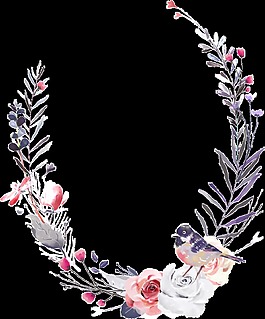 復(fù)古花卉花紋PNG透明素材