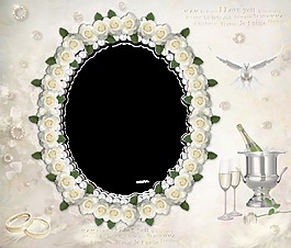 白色玫瑰婚禮裝飾花環(huán)