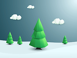 精美白雪唯美背景
