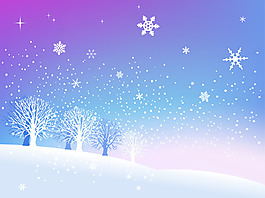精美白雪唯美背景