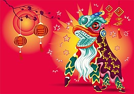 春節(jié)新年紅色手繪中國風(fēng)電商
