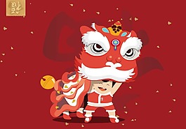 2018年狗年紅色中國風商場促銷