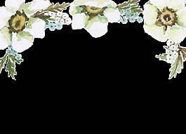 梔子花花環(huán)裝飾素材
