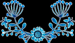 藍(lán)色植物花草裝飾素材