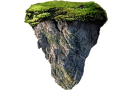 灰色岩石草坪元素