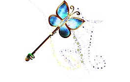 唯美藍色蝴蝶頭飾元素