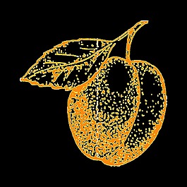 手繪仙桃透明蔬菜