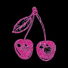 手繪櫻桃透明蔬菜