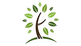 手繪綠色大樹元素
