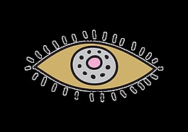 手繪眼睛原宿風透明素材
