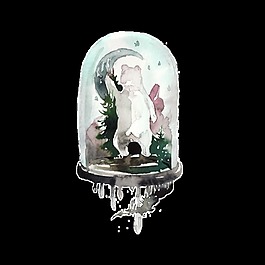 創意綠植設計透明素材水彩