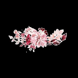 創(chuàng)意花朵水墨畫透明素材水彩