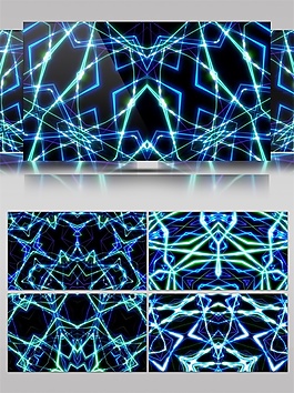 藍色閃電光束視頻素材