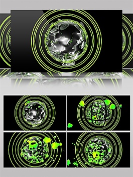 绿光迷幻舞台视频素材