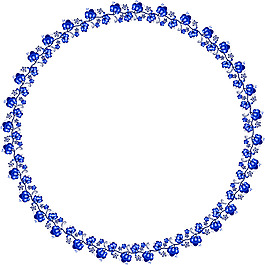清新藍(lán)色花朵邊框