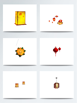 中秋節(jié)創(chuàng)意插畫(huà)花燈