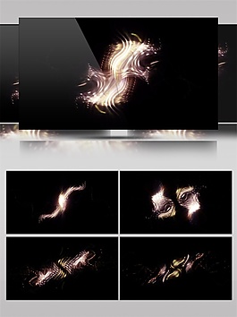金色迷幻光斑視頻素材