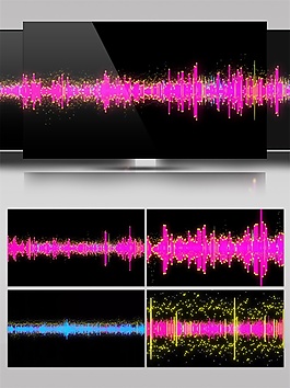 紫色律動光束視頻素材
