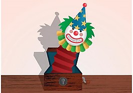 小丑表演ai矢量素材下載