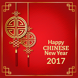 喜庆新年中国结素材