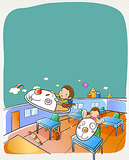矢量卡通兒童教育背景