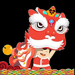 2018狗年舞獅素材設(shè)計(jì)
