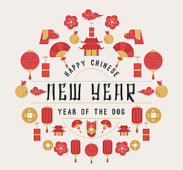 卡通新年春節(jié)素材設計
