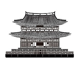創(chuàng)意黑色閣樓png元素