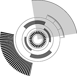 黑色幾何圓球樓梯png元素