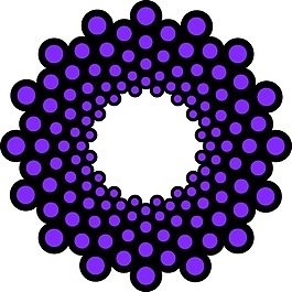 卡通圆形图案png元素