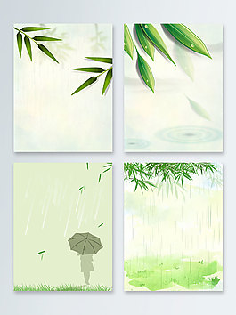 雨水清新風(fēng)格PSD分層格式