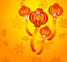 新春節(jié)日燈籠素材
