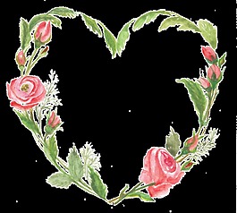 玫瑰花環(huán)透明愛心