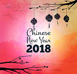 水彩風(fēng)格新年海報設(shè)計