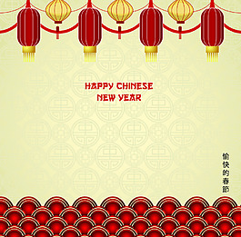 大紅中國喜慶新年背景