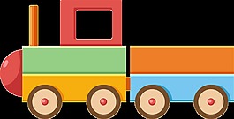卡通小火車裝飾元素