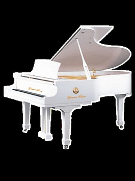 白色卡通鋼琴元素設計