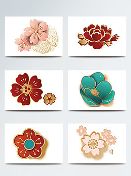 3D立體節(jié)日裝飾花朵