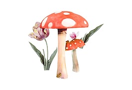卡通蘑菇花朵png元素