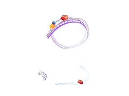 卡通玩具車帶跑道png元素