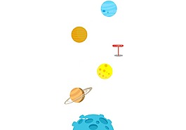 卡通金星地球月球星球漫畫png元素